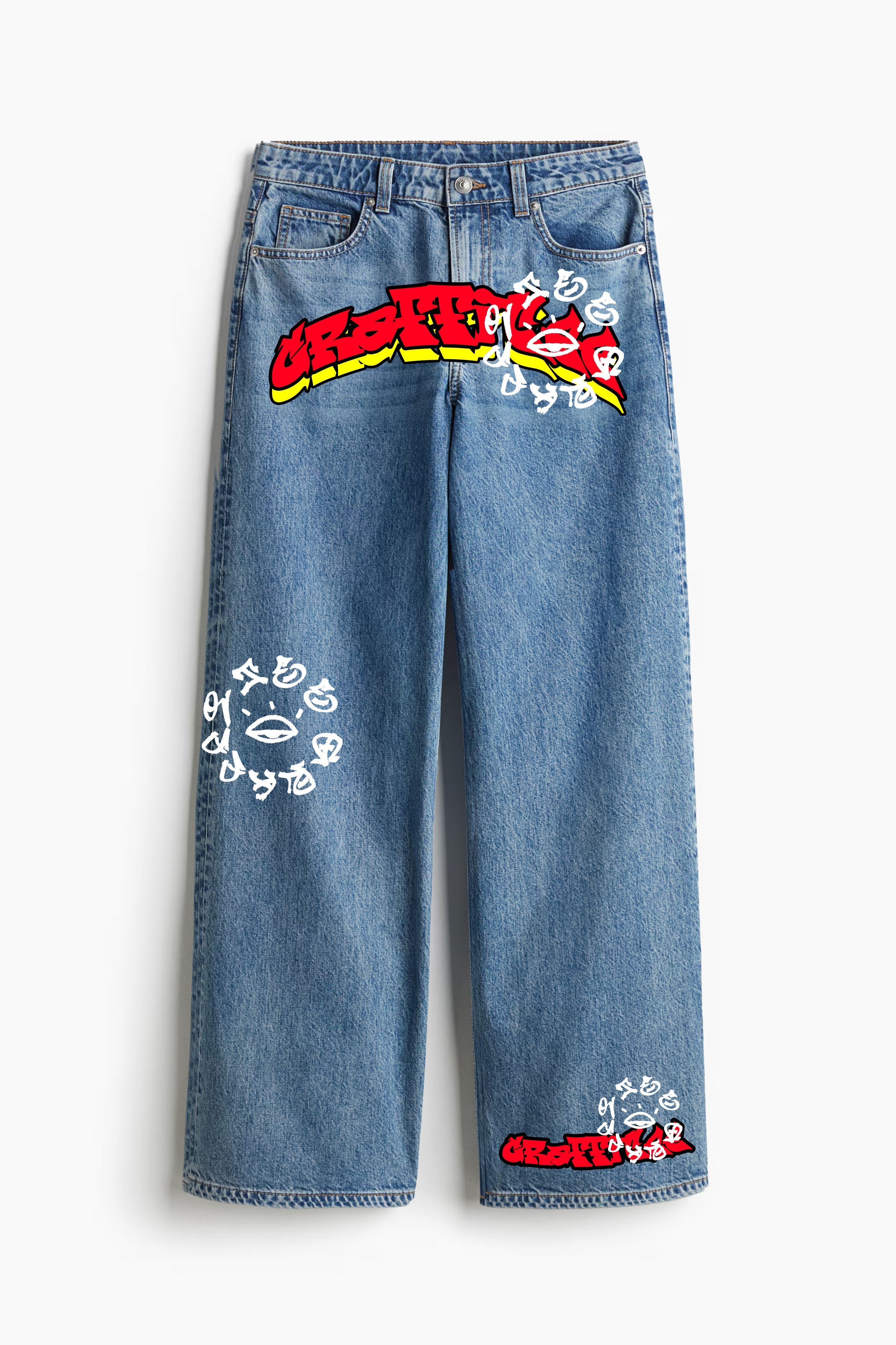 Graffiti Printed Denims
